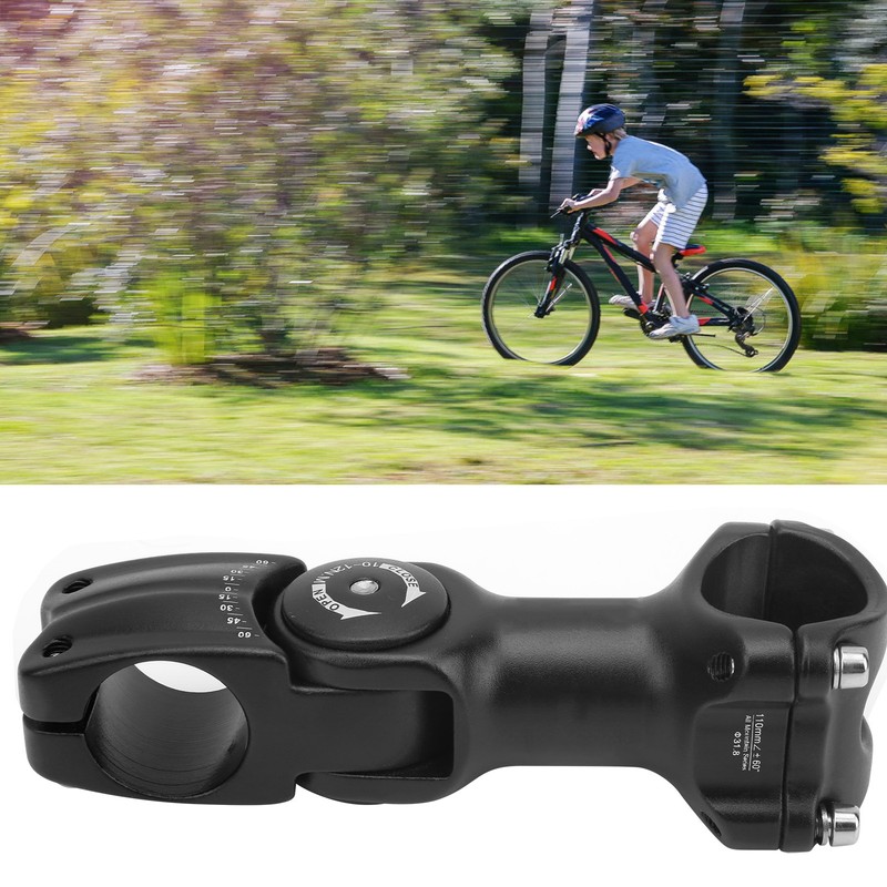 LUNJE 31.8x110mm Mountain Bicycle Angle Adjustable Handlebar Stem Riser Aluminium