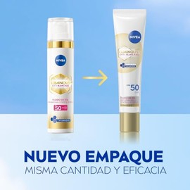 NIVEA Cellular LUMINOUS630 Anti-manchas Fluido Facial Aclarador de Piel FPS50 (40 ml), Enriquecido Con Ácido Hialurónico y Vitamina E para una Piel Lu