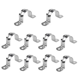 Leliafleury 10pcs 65mm Pipe Strap Clamps 304 Stainless Steel Pipe Clips Saddle Clips for Gas Water Tube Hose