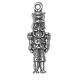 Sterling Silver 30" Mens Unisex 1.5mm Box Chain 3D Wooden Military Toy Soldier Pendant Necklace