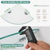 Glass Corner Shower Shelves, Tempered Floating Glass Shelves Wall Mount,