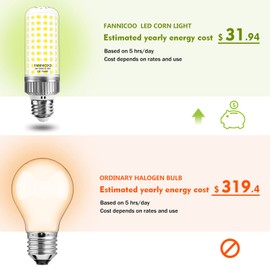 E26 LED Bulb,25W LED Corn Light Bulb 200W Equivalent 6500K Cool Daylight White 2500LM Non-dimmable Flicker Free Ceiling Fan LED Corn Bulb for Indoor Outdoor Home Garage Pack of 3