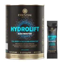 Essential Nutrition Hydrolift Electrolytes - Powerful Hydration Formula - with Trace Elements & Minerals - Keto Friendly - Sugar Free - Unflavored - 30 Sticks