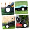 Outanaya 2pcs Solid Mute Rubber Lawn Mower Wheels Heavy-duty Casters