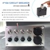 IZTOSS 4 Gang Aluminum Push Button Switch Panel with 5V/4.8