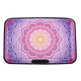 BOHONG Aluminum Credit Cards Holder Mini RFID Aluminum Wallet Women RFID Blocking Business Card Case Hard Shell Wallets for Women Men