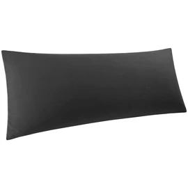 PiccoCasa Body Pillow Cover Microfiber Solid Nordic Life Size Large Pillow Cover Long Pillowcase with Zipper 1 Piece Black 50x160cm