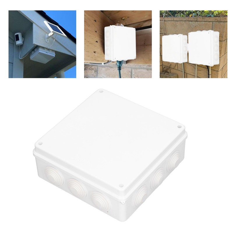Electrical Junction Box 200x200x80mm IP65 Weatherproof Pre Drilled Electrical Enclosure