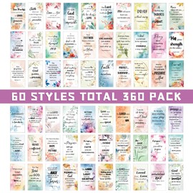 Estune 360 Pcs Bible Verse Cards Prayer Cards for Women with Assorted Bible Verses Mini Scripture Cards Inspirational Quote Cards Christian Gifts Encouragement Cards for Women Men Student (Fresh)