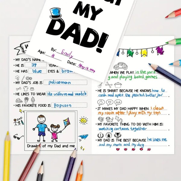 Ygyhiey DIY Father’s Day Card from Son Daughter, Father's Day