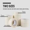 Lichamp White Masking Tape 1 inch and 2 inch Wide,