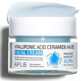APLB Hyaluronic Acid Ceramide HA B5 Facial Cream | HYALURONIC HA B5 CEN™ 30.9% 1.86 FL.OZ/Korean Skincare, Deep hydration, Revitalize for gentle and improve skin texture