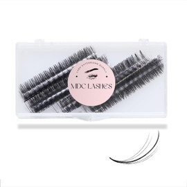 MDC LASHES MDC LASHES Promade Wispy Lash Extension Volume Lashes 1000fans 0.05-0.07 Thickness, C/D/CC Curl, 8-18mm Loose Fans False Eyelashes 5D 7D 9D for Fluffy Eyelash Cluster, Soft, Long Lasting