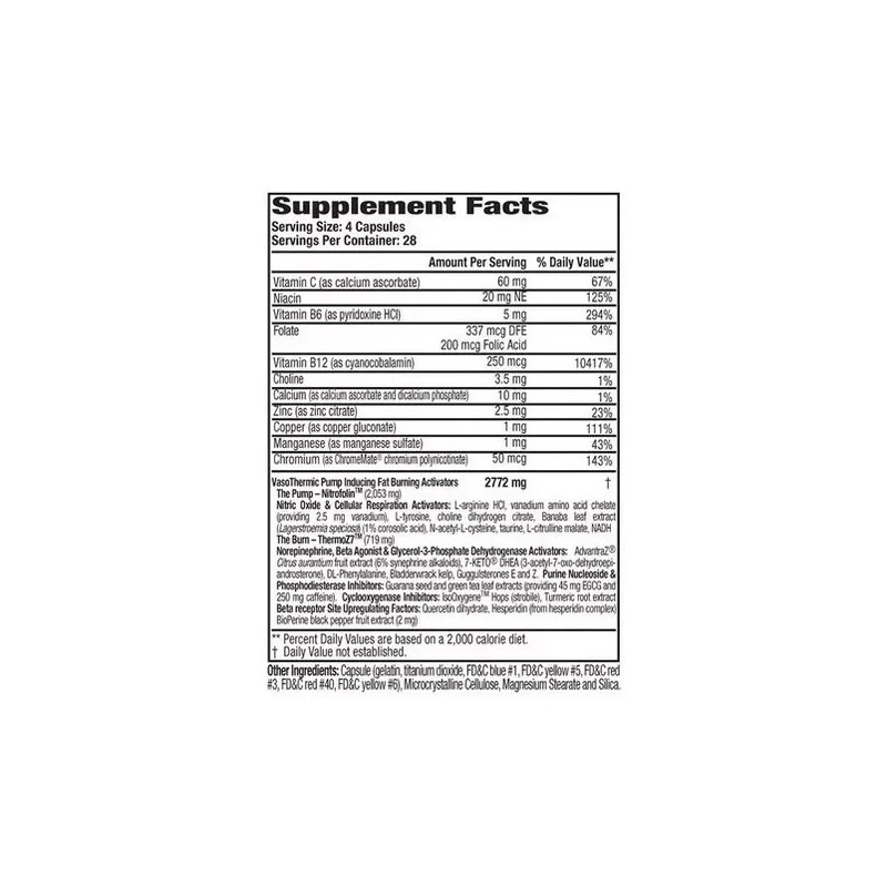 Pre Entreno Mhp Anadrox Mhp (112 Capsulas) Sabor Sin Sabor