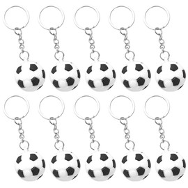Set of 10 Football Keyrings Stress Ball Sports Ball Shape Party Favors Football Fans Schools Football Club