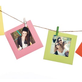 Zink Colorful Square Photo Frames for 2x3 Zink Paper