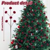 Thiccywoov 6 Pcs 14 Inch Christmas Tree Picks Velvet Christmas
