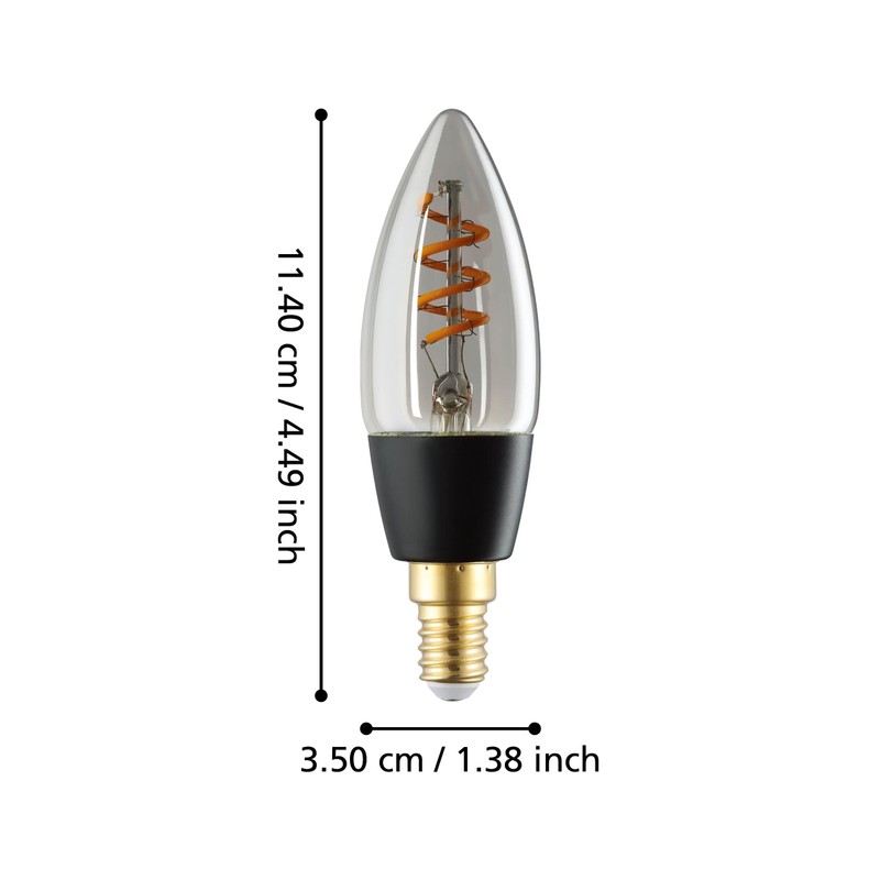 EGLO connect.z Smart-Home LED Deko Leuchtmittel E14, C35, ZigBee, App