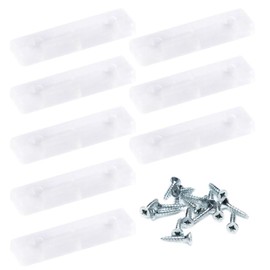 8 x floor spacers/furniture pads/furniture feet for screwing on | sossai® MG2 furniture gliders | colour: transparent | size: 50 x 14 x 5 mm | incl. screws