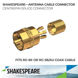 Shakespeare PL-258-CP-G Marine Center Pin Splice Connector , Gold