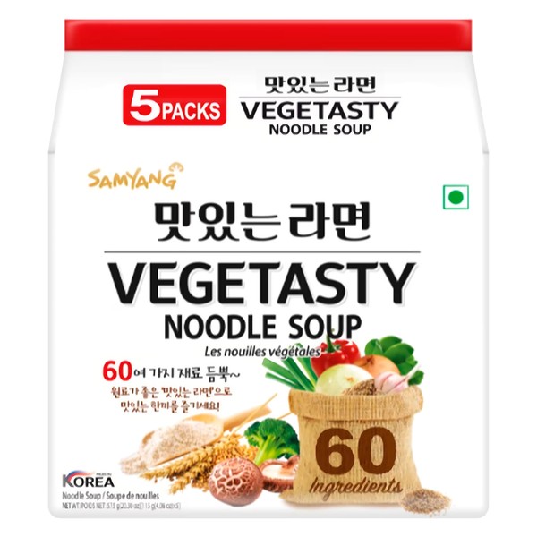 5 Pack Samyang Vegetasty Ramen 115g
