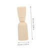 Gadpiparty 20pcs Wooden Peg Dolls with Hat Design DIY Painting