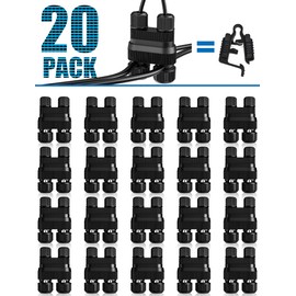 SUNVIE Fastlock2 Low Voltage Wire Connector Landscape Lighting Connectors Waterproof 12-18 Gauge Wire Connectors for Low Voltage Landscape Lights Outdoor Landscape Path Lights, 20 Pack