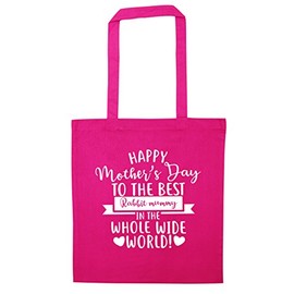 Flox Creative Tote Bag Happy Mother's Day Best Rabbit MummyPink