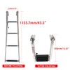 4 Step Telescoping Boat Ladder Folding Pontoon Dock Ladder, Stainless