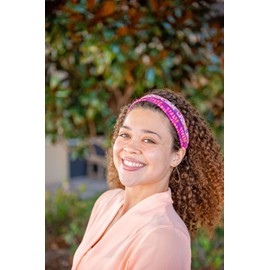 Karma Bows Headband for Women - Thin - Fabric Headband and Stretchy Hair Scarf - Pink