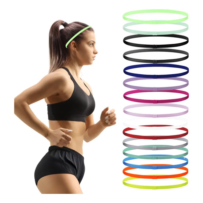 15pz Bandas Elásticas Moda Deportivas Delgadas El Cabello Camuflaje 2