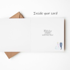 Maise & Rose Congratulations Wedding Card | Mr and Mrs Wedding Day Celebration Card | Bride and Groom | Newlyweds | P16