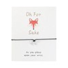 Oh For Fox's Sake Funny Card with Wish Bracelet (Black)