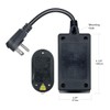 OSKOS Outdoor 3 Pack Outlets with Wireless Remote Control, 0.5ft