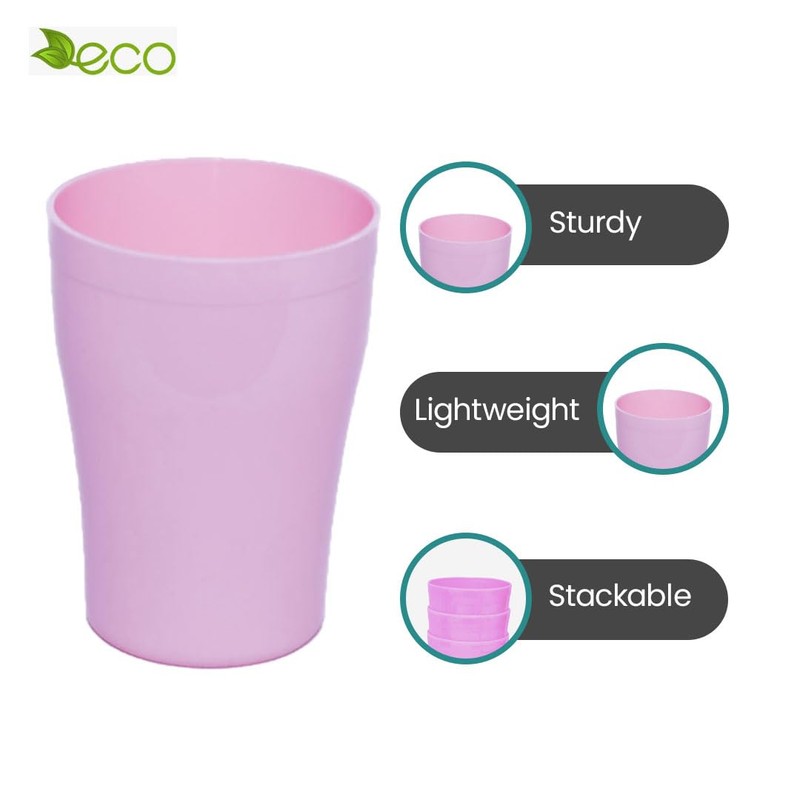 AMI ECO 6 Pack Hard 300ml Plastic Cups Reusable |