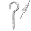 304 Stainless Steel Screw-in Hooks, Heavy-Duty Eye Hooks for Wood,