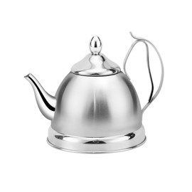 Stainless Steel Kettle with Tea Infuser in Gift Box 1.1 Qt (1 L) Stovetop Kettle with Removable Strainer, Kitchen Tea Pot for Stove Top, Induction Safe (Matte Silver 1.1 Qt (1 L))