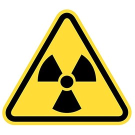 Samunshi® Warning Triangle Radioactive Sticker 10 x 8.8 cm Multi-Coloured
