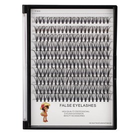 Bodermincer Large Tray 20D Cluster 0.07C,10 Lines,8-10-12-14mm Mixed,10-12-14-16mm Mixed,Natural Long Individual Flare Lashes Cluster False Eyelashes (14-16-18mm Mixed)