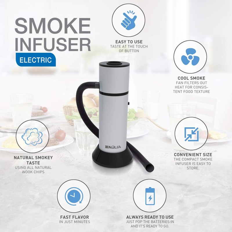 Baulia Handheld Smoking Gun Cold Food Smoker for Meat, Cocktail,