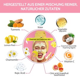 Shefave Turmeric Kojic Acid Pads, 80PCS Kojic Säure Cleansing Pads, Peeling Kojisäure & Kurkuma Cleansing Pads, Verbessern Sie stumpfe Haut/Gleichgewicht zwischen Öl und Wasser der Haut