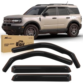 Nilight in Channel Rain Guards for Ford Bronco Sport 2021-2024 Window Deflectors