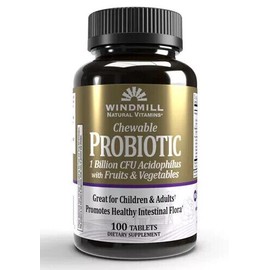 Windmill Chewable Probiotic Lactose Free Lactobacillus Acidophilus Tablet 100 Ct