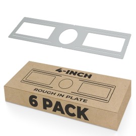 OHLECTRIC 6 Pack - 4 Inch New Construction Rough-in Plate for LED Downlight – Slim Steel Plate/Bracket – Guide for Electrician & Drywaller