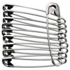 Extra Large Safety Pins Size 4 (55mm) - Silver (Pack