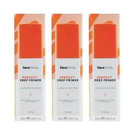 Face Facts Perfect Prep Primer Illuminating Skin Serum, with Vitamin C & Guava Fruit Extract, Vegan, 50ml, Pack of 3