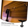 Alipis 2Pcs Whale Tail Wall Hooks Creative Wall Mounted Sundries