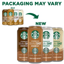 Starbucks Doubleshot Energy Espresso Coffee, Vanilla, 15 oz Cans (12 Pack) (Packaging May Vary)