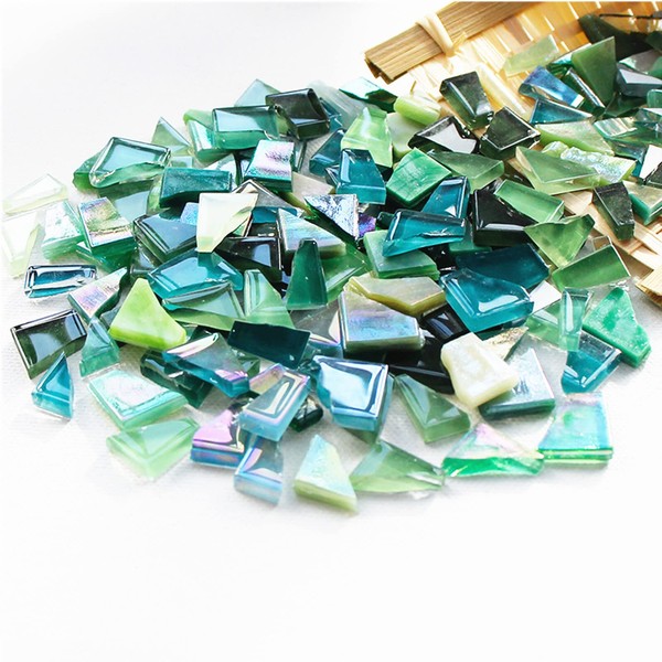 1.1lb Irregular Crystal Mosaic Tiles,Small Mosaic Tile DIY Hobbies Children