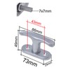 Aqbau® Window Handle Metal (Black) Window Olive Painted Balcony Door